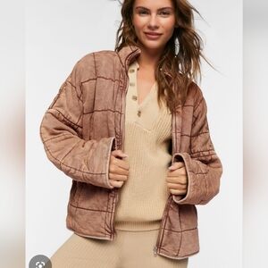 Forever 21 Brown Quilted Jacket, Small, EUC.